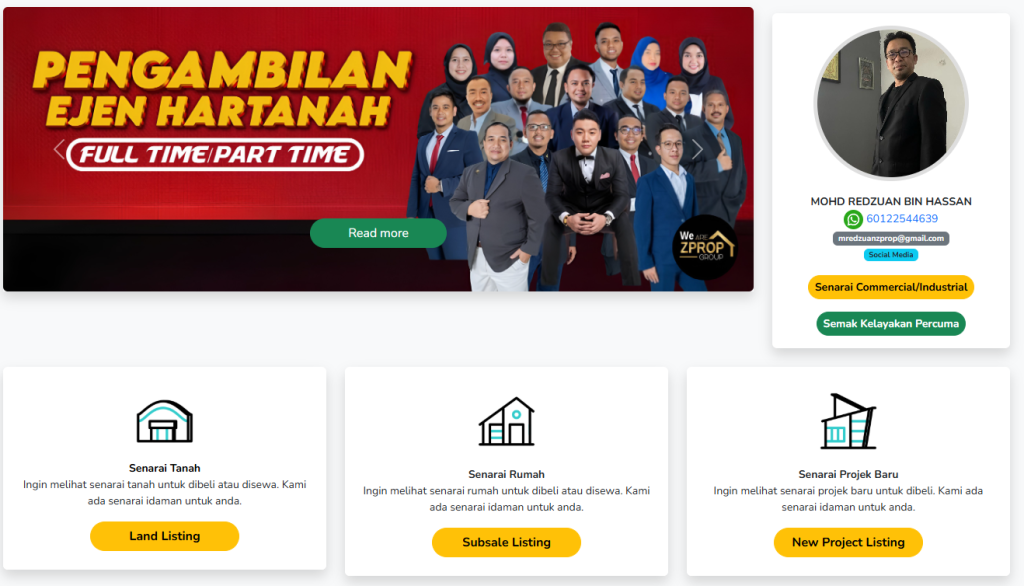 Perunding hartanah berdaftar bersama ServisPerundingHartanah.com. Sedia membantu anda dalam urusan jual beli & sewa rumah secara profesional dan telus.